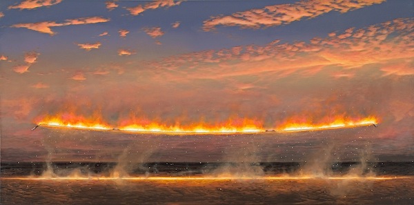 'Point to Point (the January Line)' by Tim Storrier, 2008.